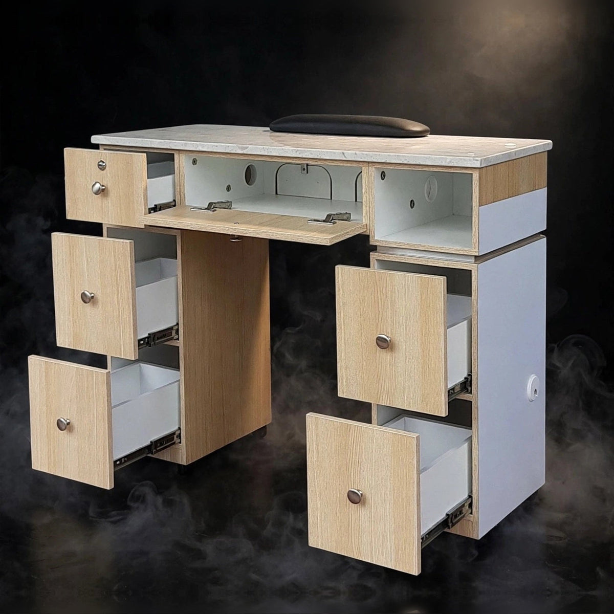 Nail Table T07 - Ashwood / White
