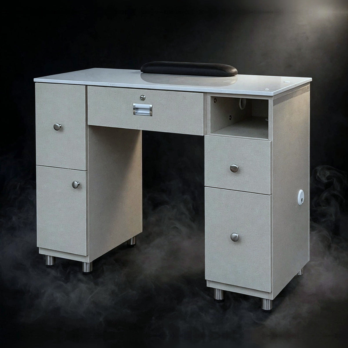 Nail Table T-LV Single - Melamine / Aluminum