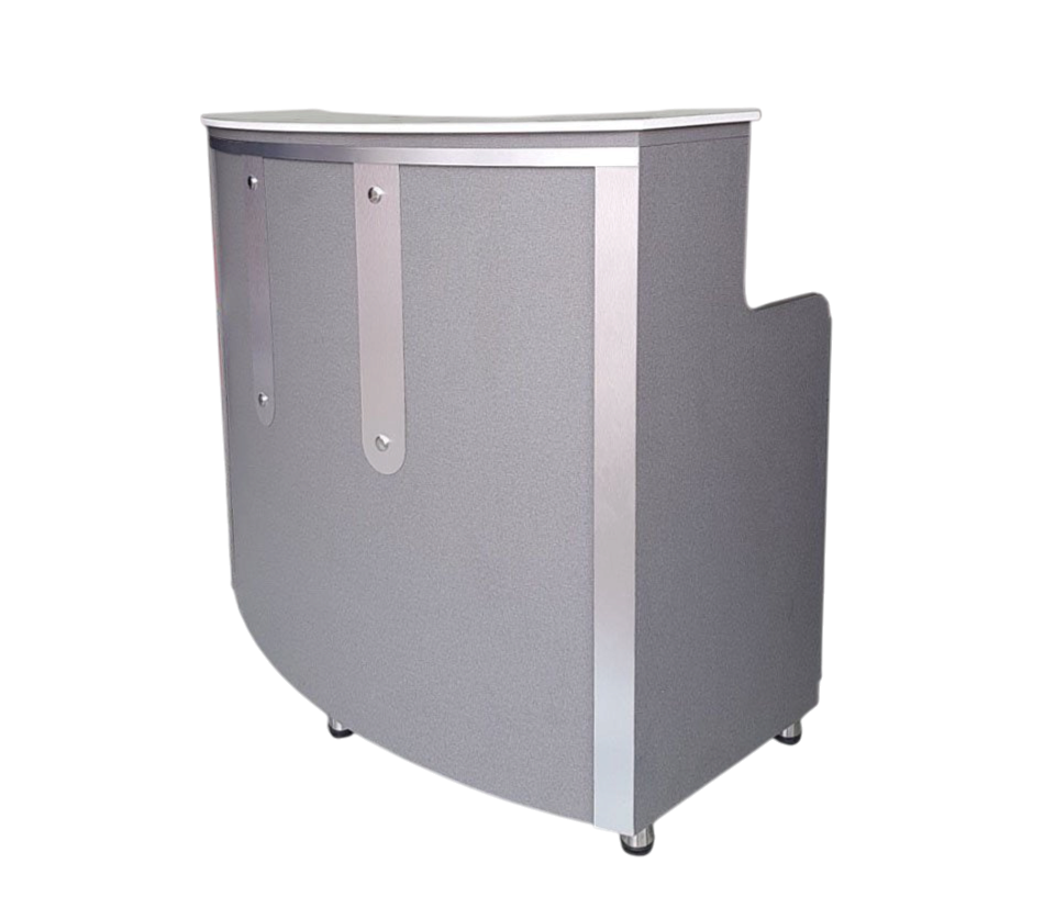 Reception Desk CLV - Dark Slate Gray/Aluminum