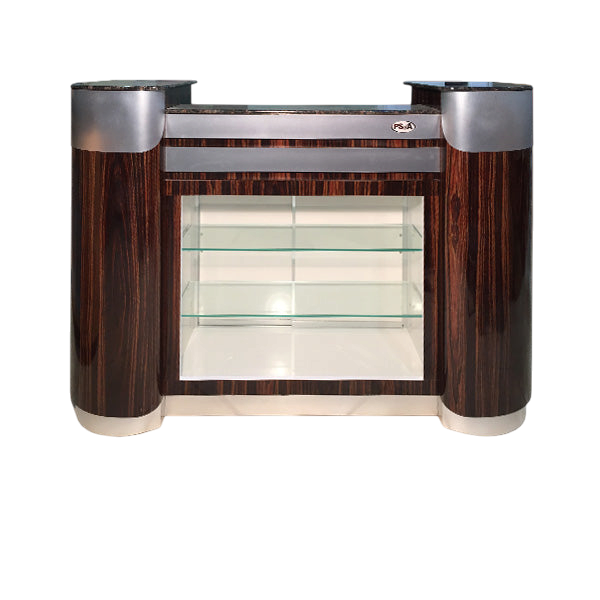 Reception Desk C-108 - Cherry / Aluminum