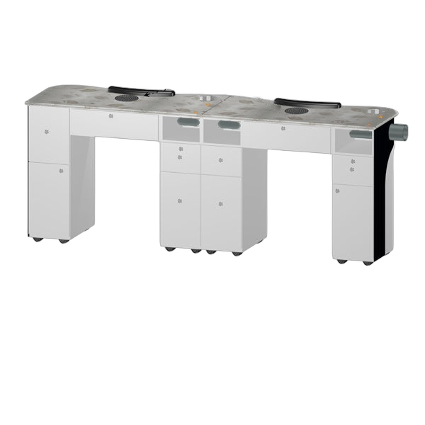 Custom Made Double Nail Table & Air Vent