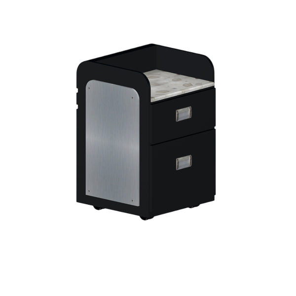 Custom Made Pedi-Cart D39 Black Aluminum