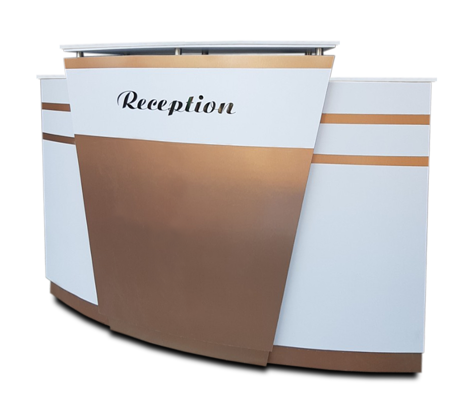 Reception Desk C-64 - Copper/Aluminum