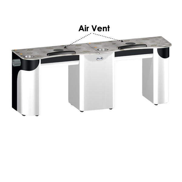 Custom Made Double Nail Table & Air Vent