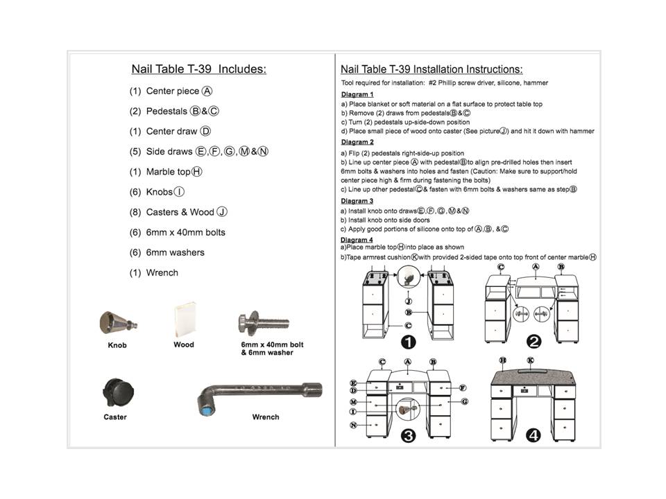 Nail Table T-39 Double
