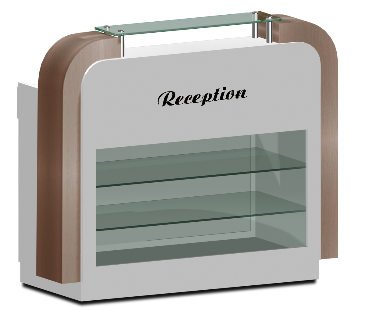 Reception Desk C-39 - White/Copper
