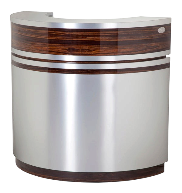 Reception Desk C-48 - Cherry / Aluminum