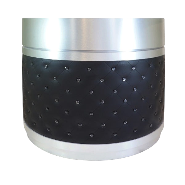 Reception Desk C-48 - Aluminum/Gray/ Black PU