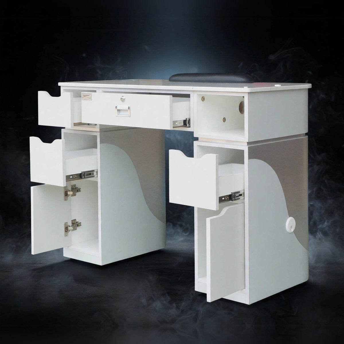 Nail Table T-05 - Gray / Aluminum