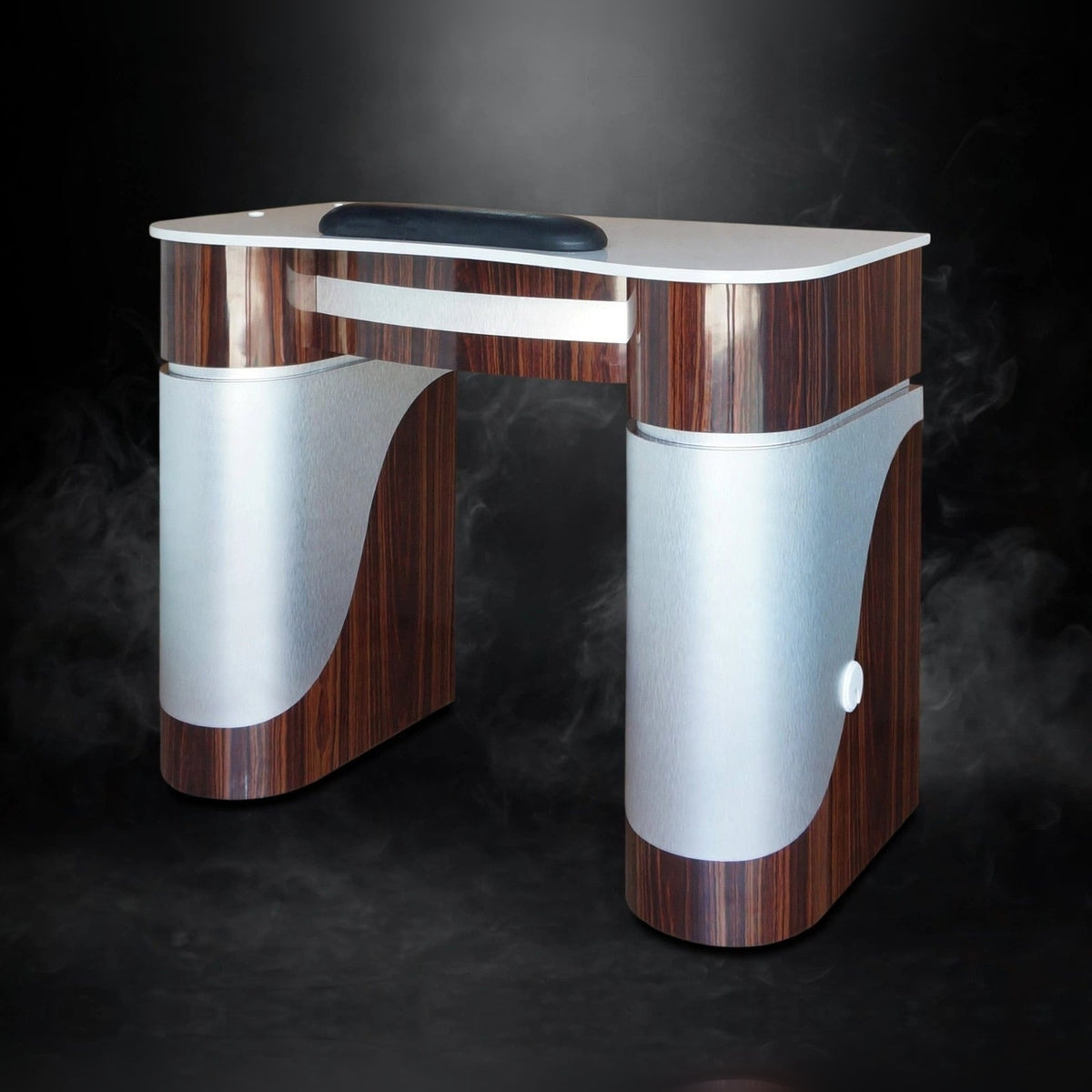 Nail Table T-05 - Cherry / Aluminum