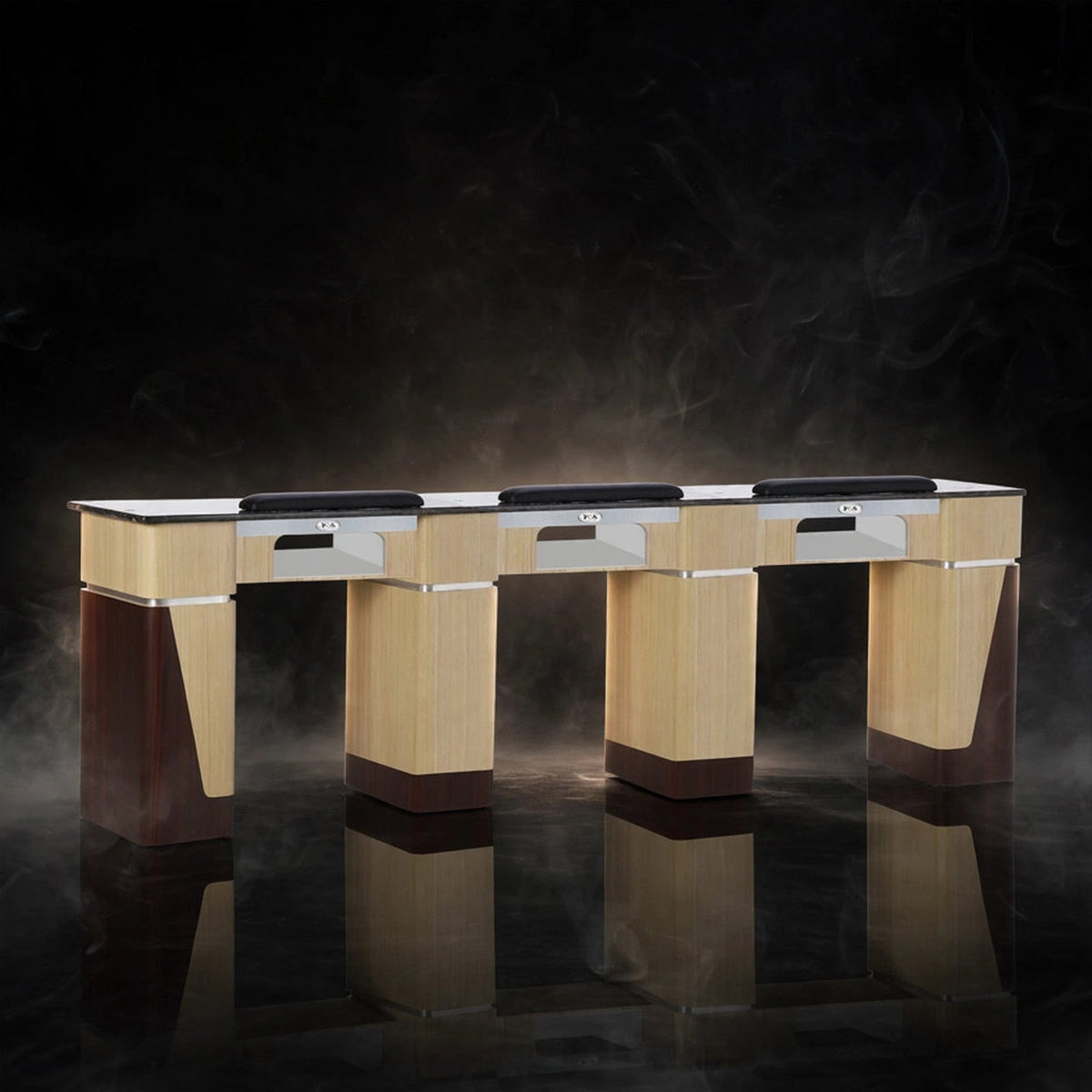 Triple Nail Table T-06 with Dryer Hole