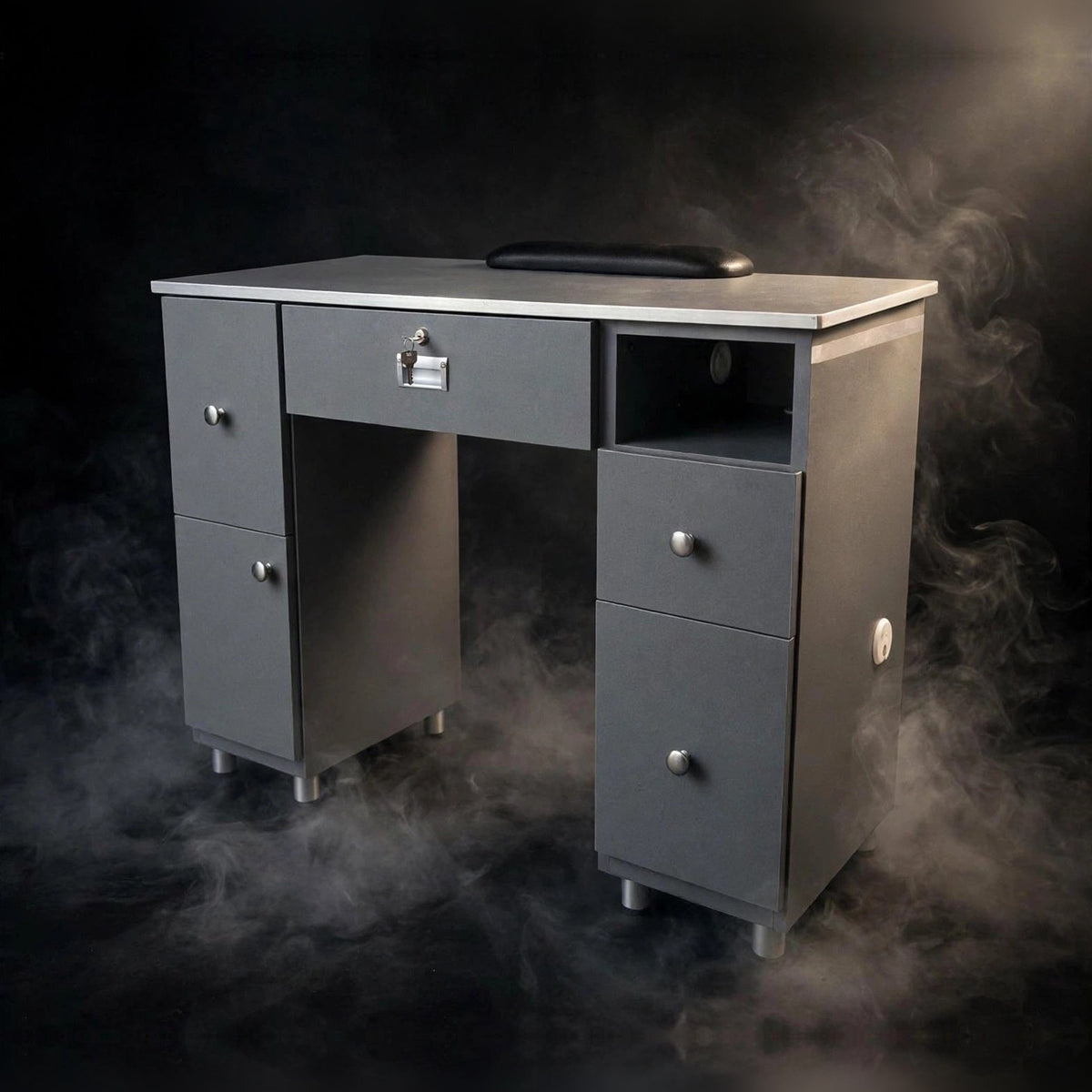 Nail Table T-LV Single - Dark Slate Gray / Aluminum