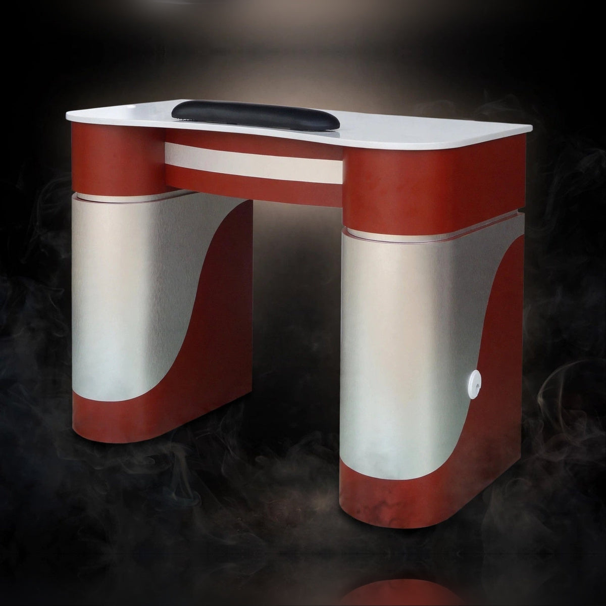 Nail Table T-05 - Burgundy / Aluminum