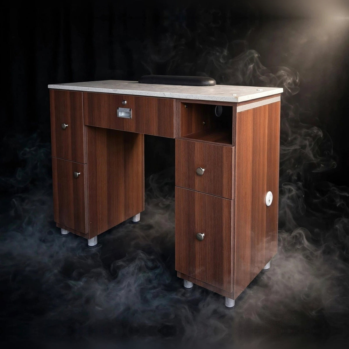 Nail Table T-LV Single - Silver Line Brown / Aluminum