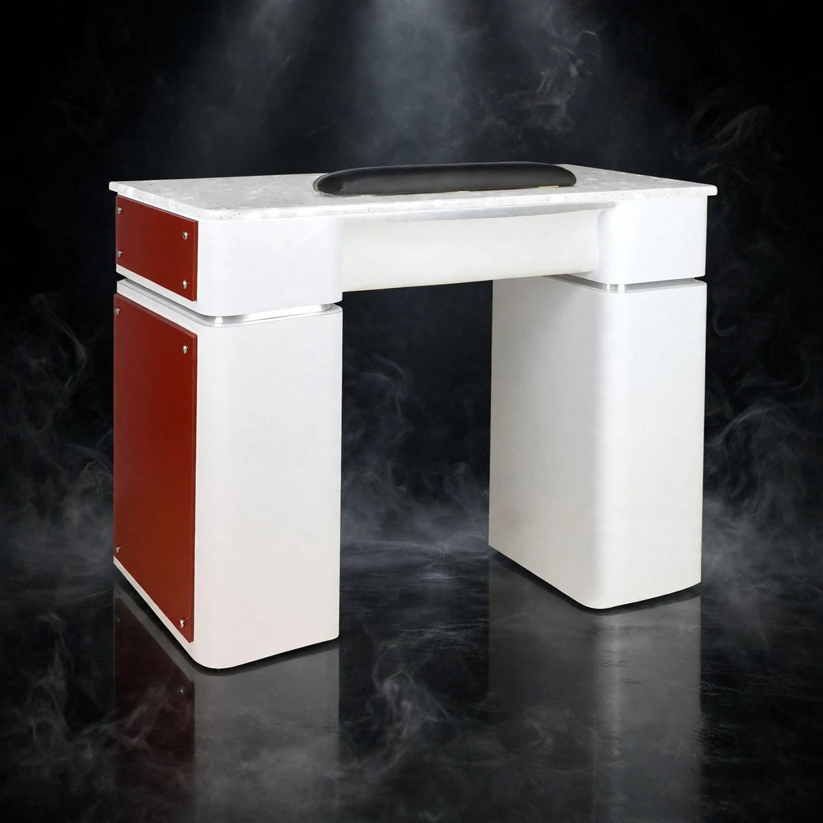 Nail Table T-39 Single - White / Burgundy