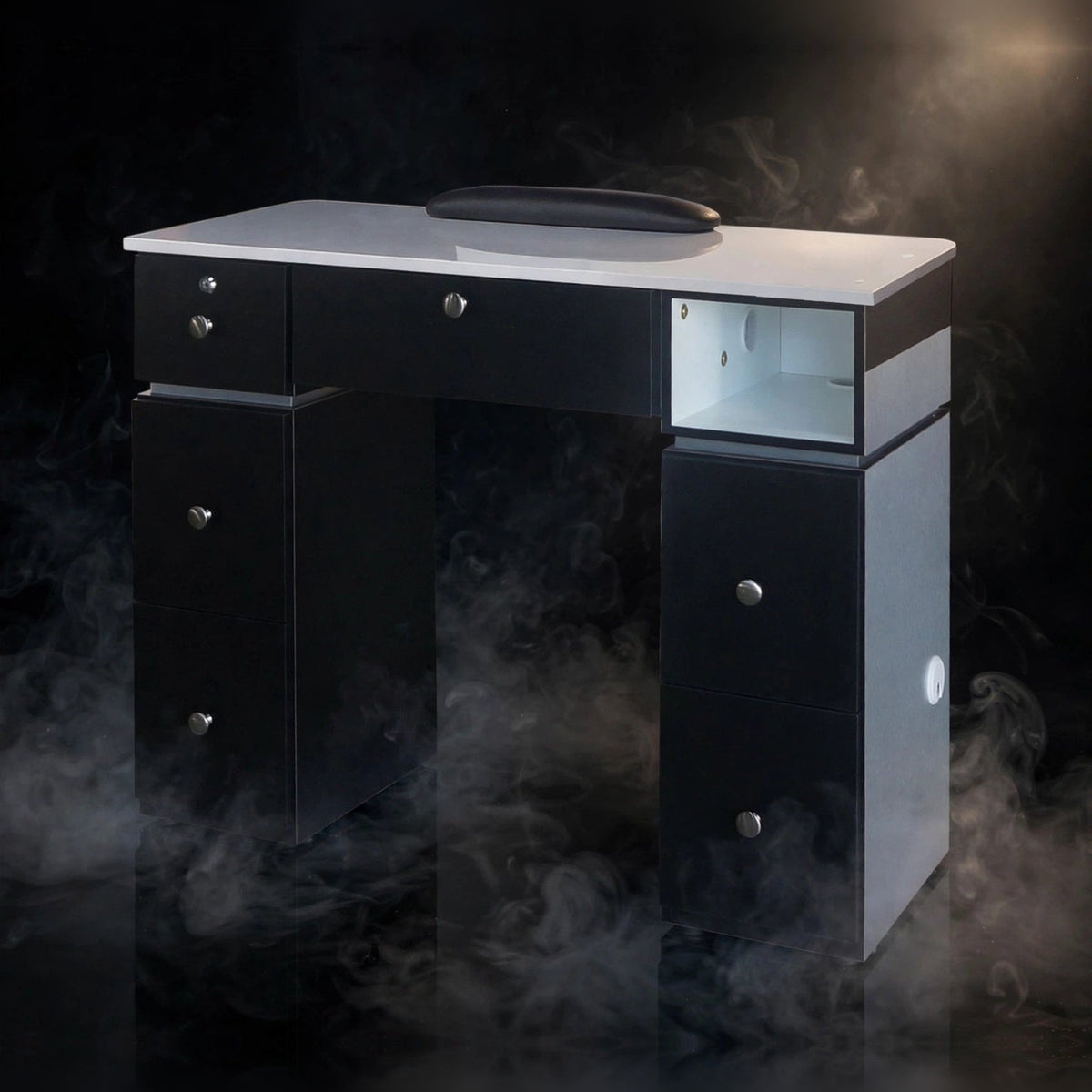 Nail Table T07 - Black / Aluminum
