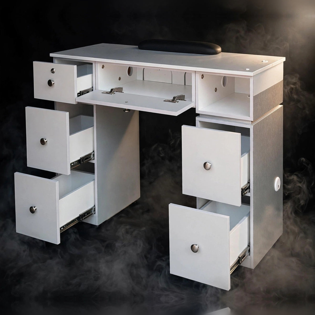 Nail Table T07 - Light Gray / Aluminum