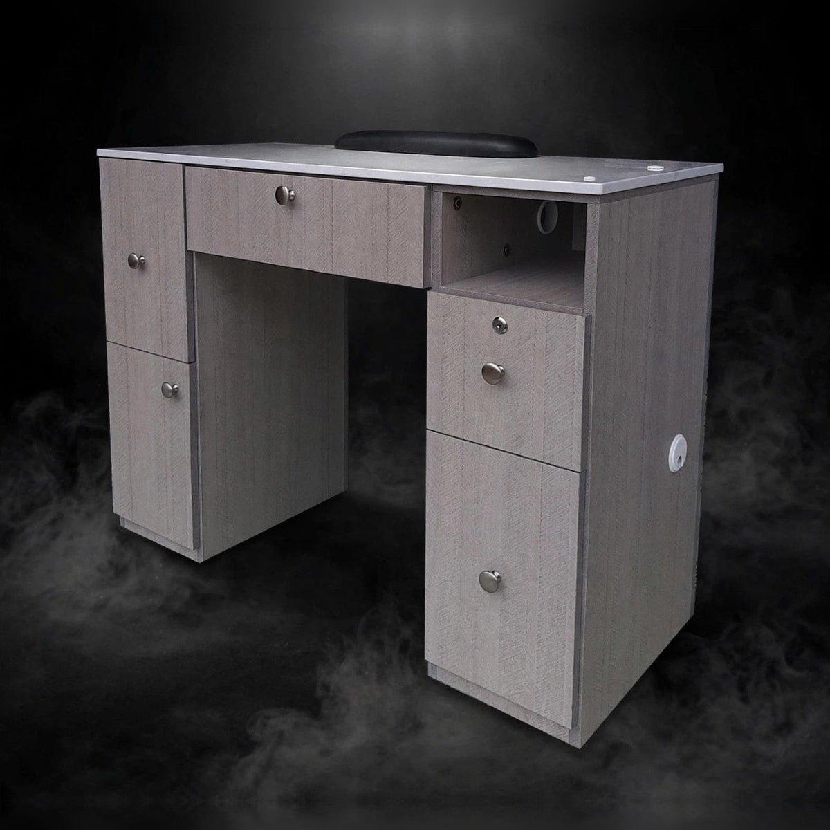 Nail Table TDL - Weathered Gray / Aluminum Lines