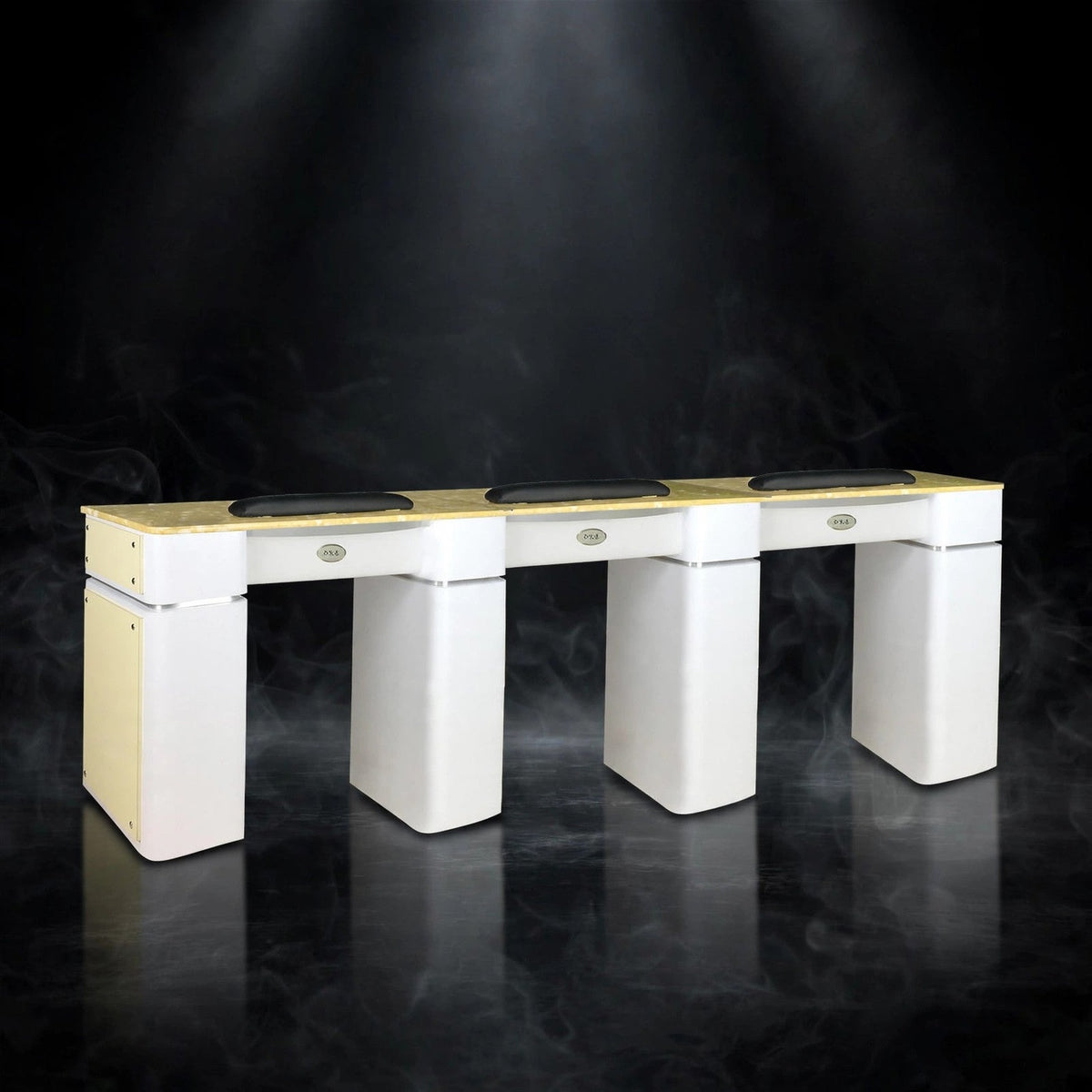 Nail Table T-39 Triple - White / Beige