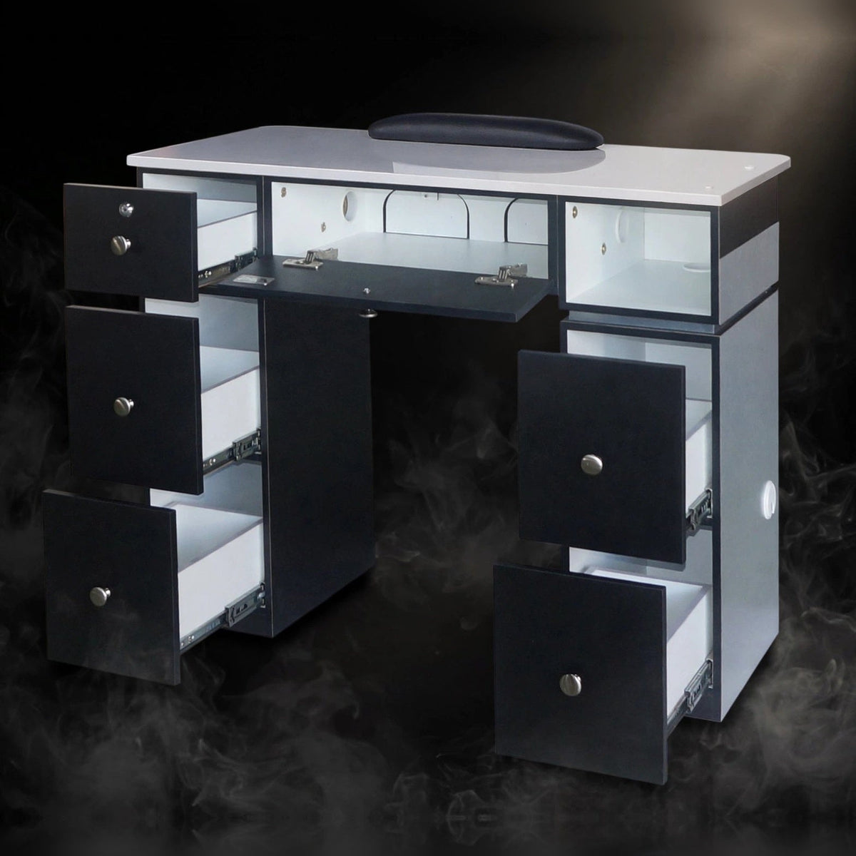Nail Table T07 - Black / Aluminum