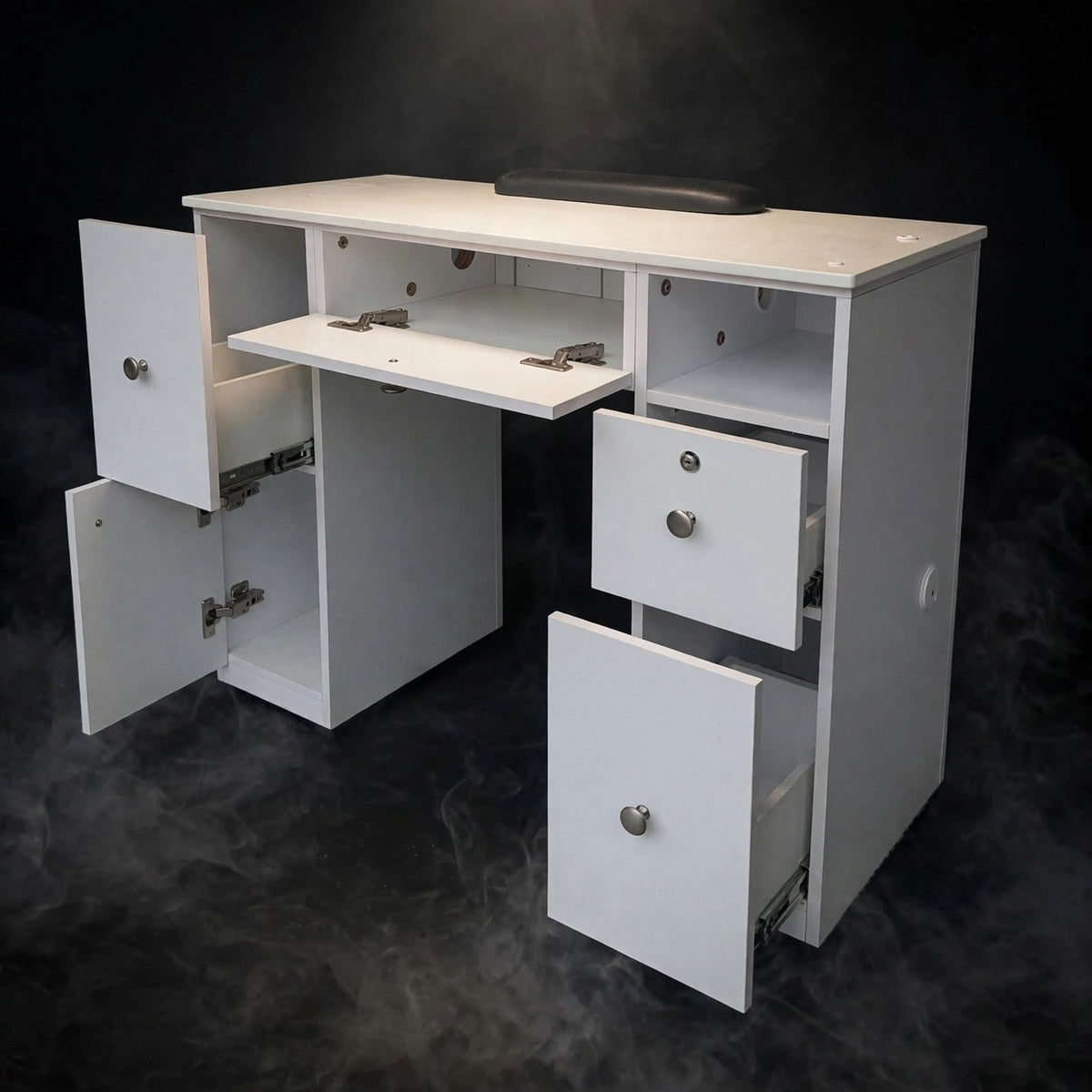 Nail Table TDL - White / Copper Lines