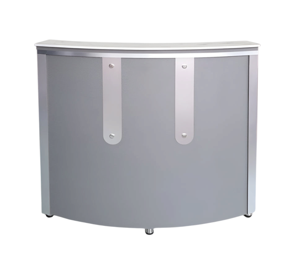 Reception Desk CLV - Dark Slate Gray/Aluminum
