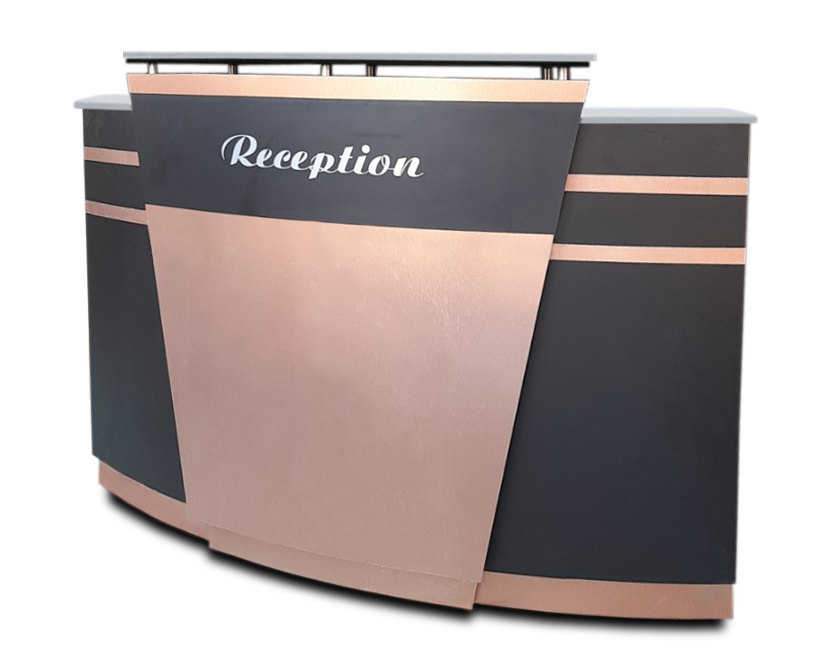 Reception Desk C-64 - Copper/Black