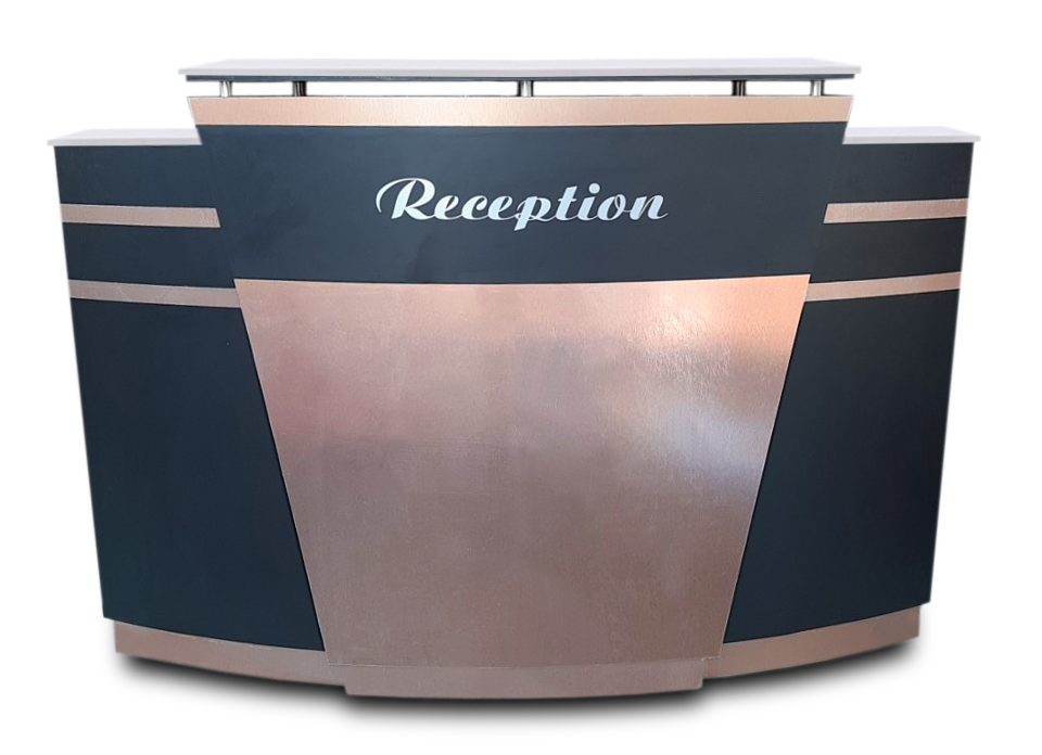 Reception Desk C-64 - Copper/Black