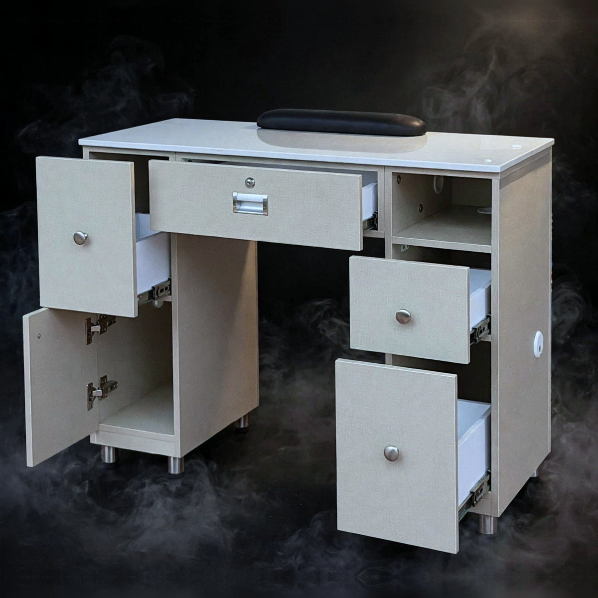 Nail Table T-LV Single - Melamine / Aluminum