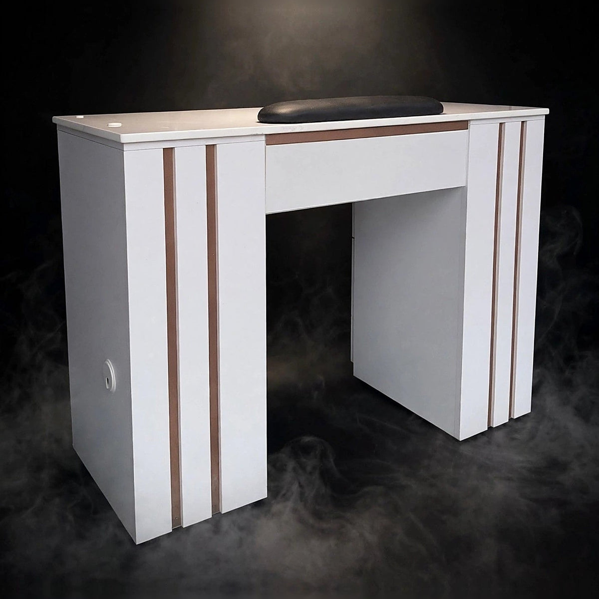 Nail Table TDL - White / Copper Lines