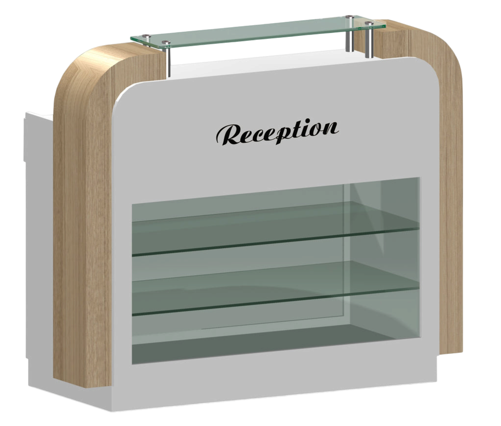 Reception Desk C-39 - White/Ashwood