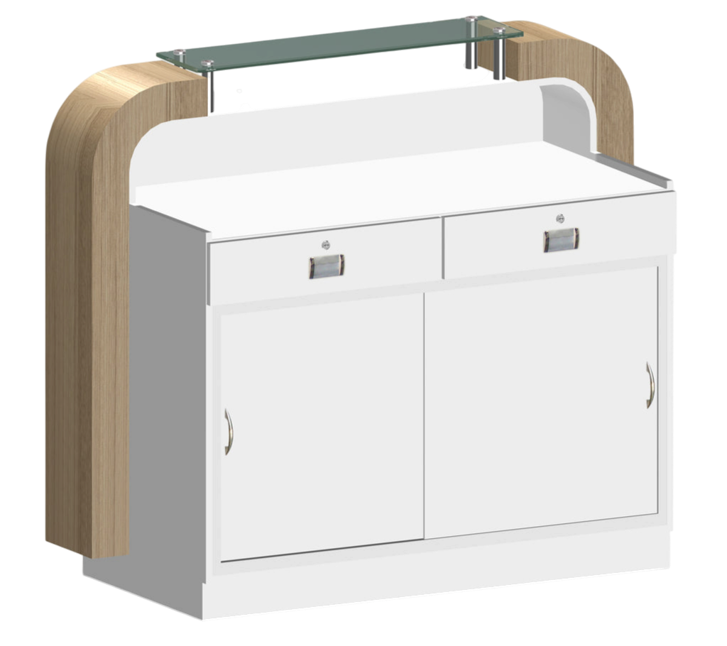 Reception Desk C-39 - White/Ashwood