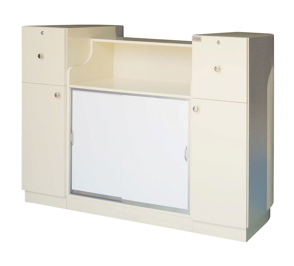 Reception Desk C-108 - Beige / Aluminum