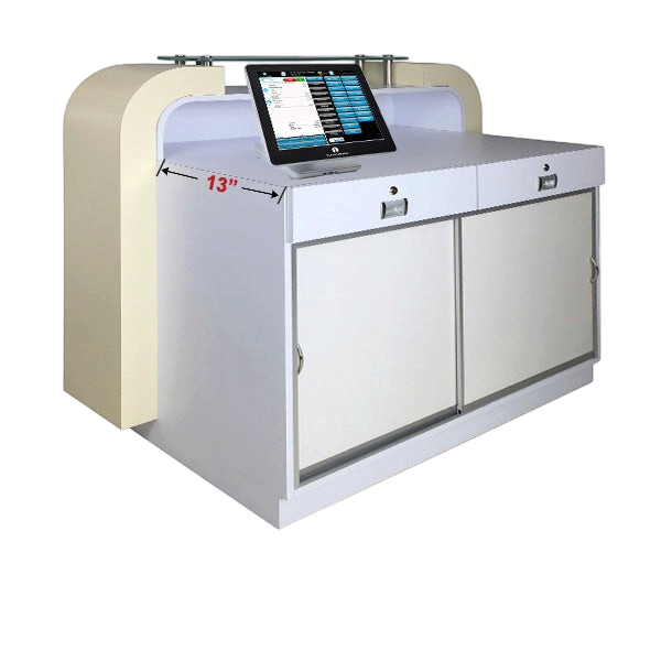 Reception Desk C-39 - White/Beige