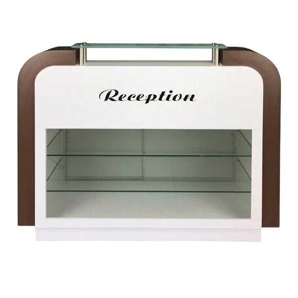 Reception Desk C-39 - White/Chocolate