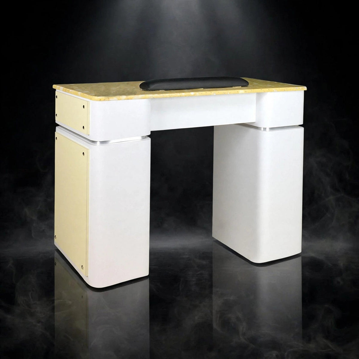 Nail Table T-39 Single with Gel Hole - White / Beige