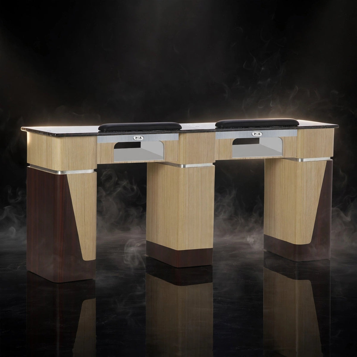 Double Nail Table T-06 with Dryer Hole