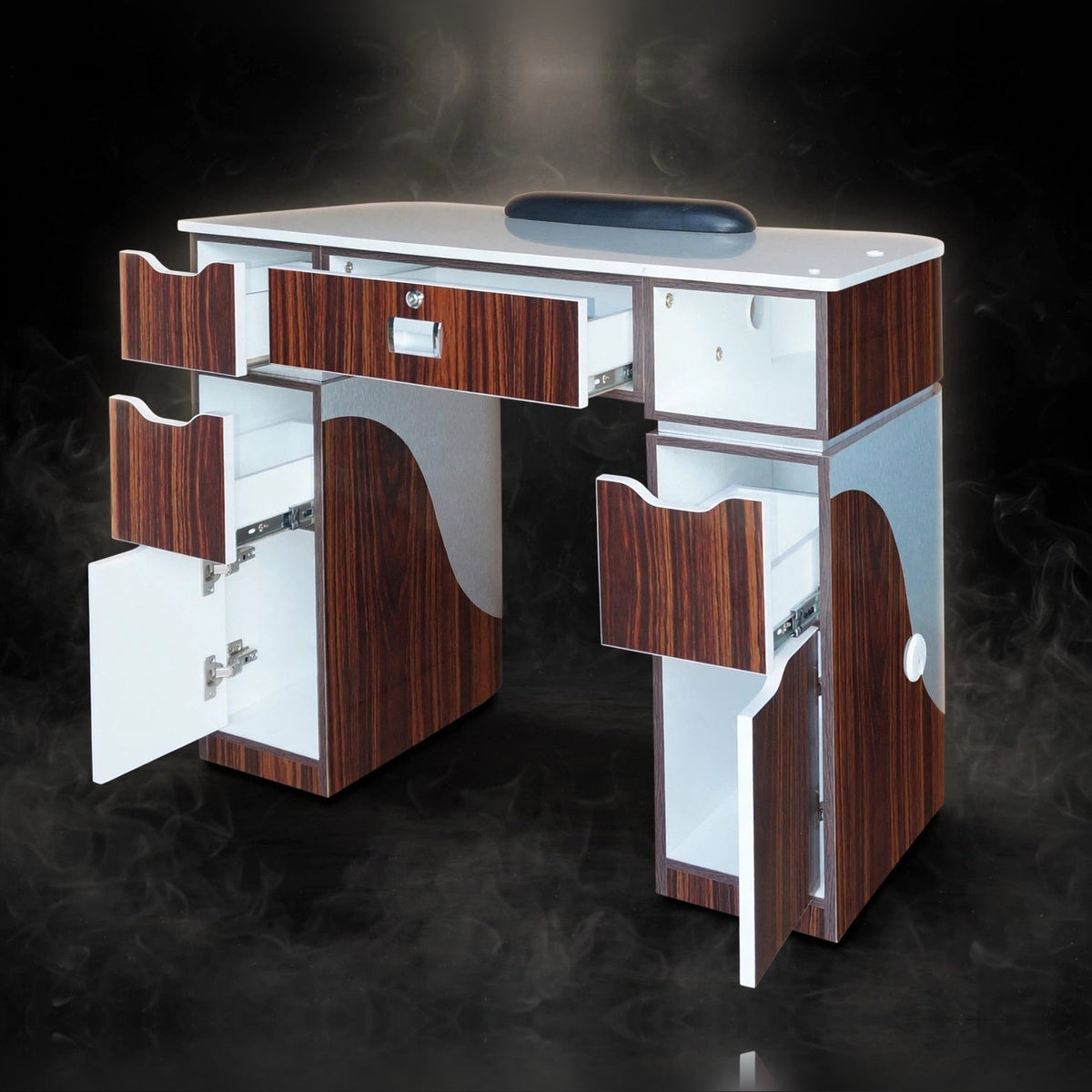 Nail Table T-05 - Cherry / Aluminum