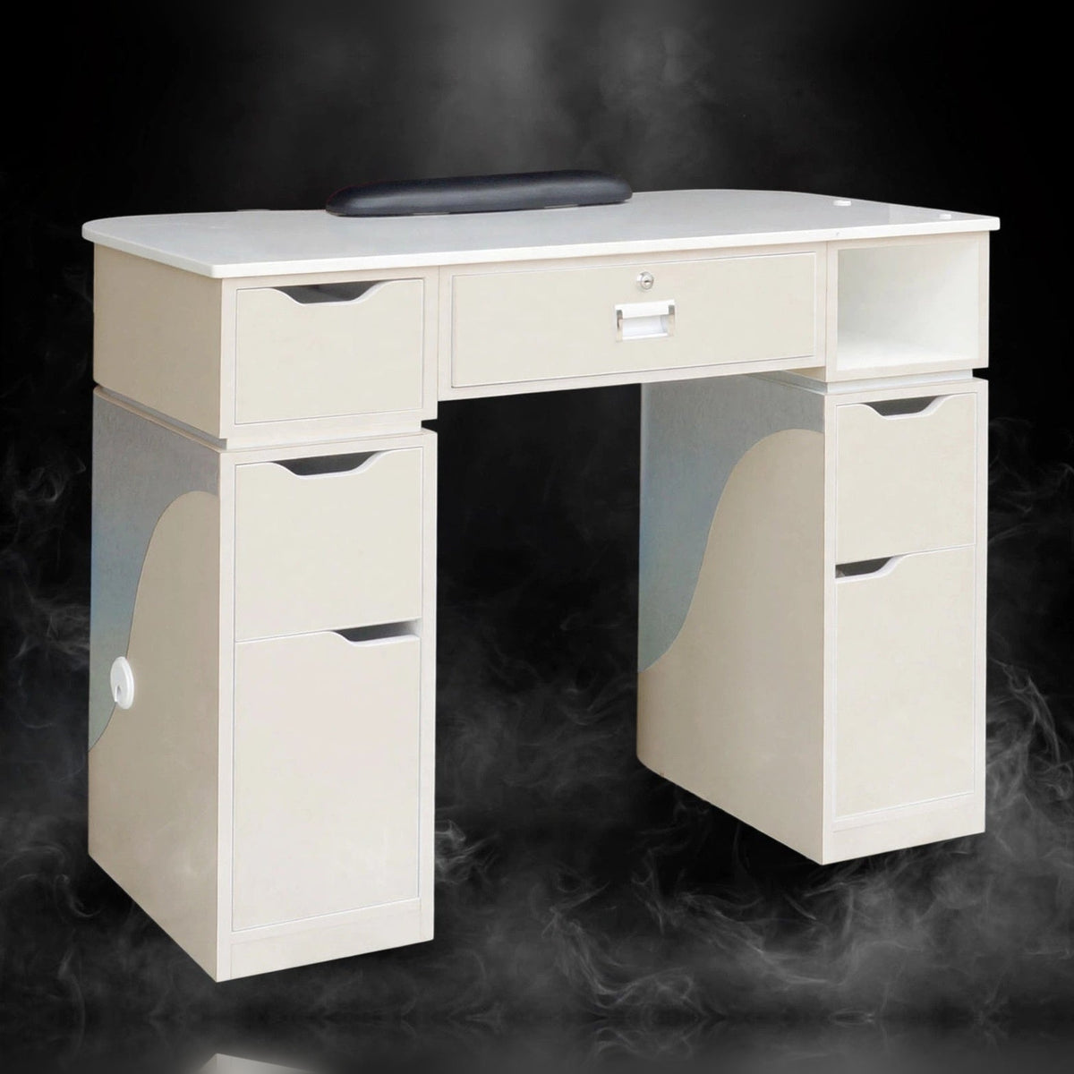 Nail Table T-05 - Beige / Aluminum